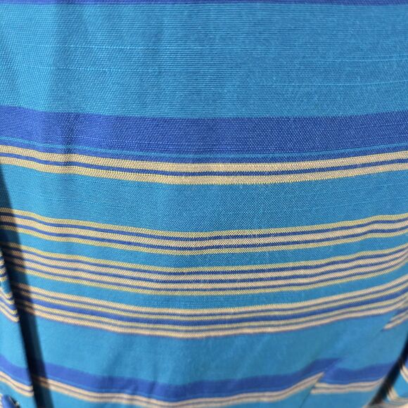 Vintage 90s Tank Top Blouse Size 16 Womens Stripe Blue Button Back Spring Summer - Picture 9 of 13